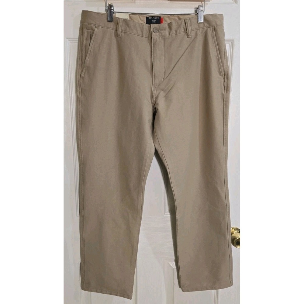 Dockers Comfort Knit Chino 34x30 Slim Fit Mens Pants 360 Knit Security Pocket
